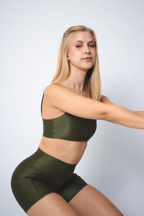 Short Com Bolso Sálvia
